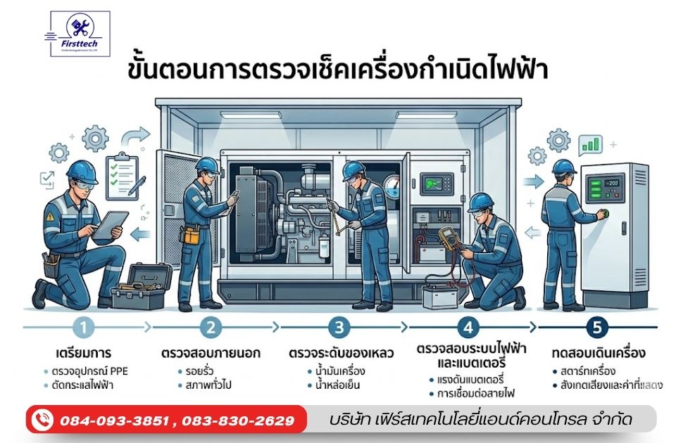 ขั้นตอนการตรวจเช็คเครื่องกำเนิดไฟฟ้า